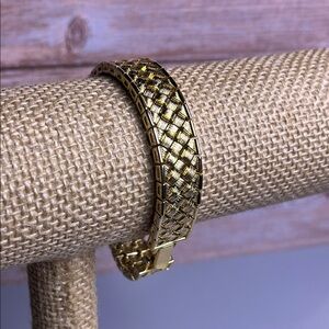 Vintage Napier Elegant Gold Woven Bracelet